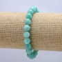 Amazonite Natural Stone Bracelet on Elastic, Smooth Round Beads, 8mm Diameter, 18cm Circumference +