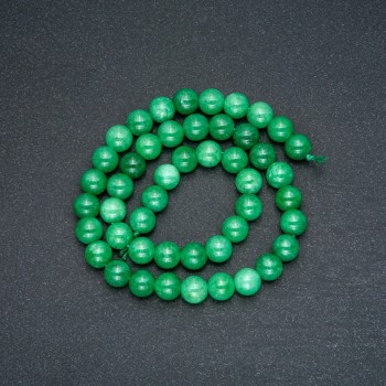 Beads on a Strand, Chrysoprase (Imitation) Smooth Round, Diameter 8mm, Length 38cm +