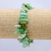 Natural Chrysoprase Bracelet on Elastic Band, "Needle" Chip Beads, 15x5mm Diameter+