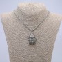 Pendant "Mahakala" 40x30mm+/- on a Chain, Length 70cm, Silver-Tone Metal
