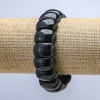 Elastic Bracelet with Natural Aventurine Stone, smooth link 20x12mm+