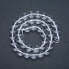 Rock Crystal Beads on a Strand, Smooth Round Beads, Diameter 10mm, Length 38cm