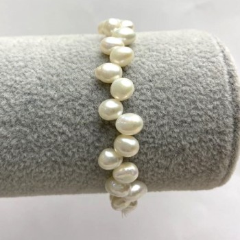 Baroque Pearl "Butterfly" Bracelet on Elastic, Diameter 6-7mm (+/-), Length 18cm