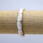 Baroque Pearl Bracelet with "Petrol" Sheen on Elastic, Diameter 10x18mm (+/-), Length 18cm
