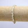 White Citrine Stone Bracelet on Elastic, Tumbled, Diameter 6-8mm (+/-), Length 18cm