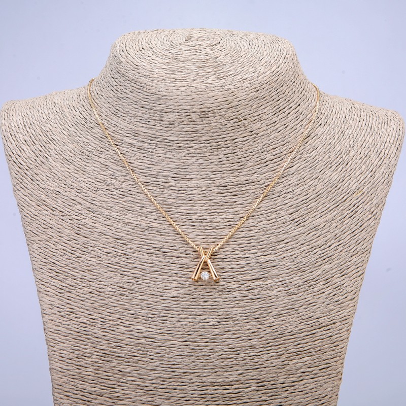 Xuping Chain 18K Gold Plated with Pendant, thickness 1.2mm+/-, length 44cm+