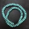 Turquoise (Imit.) Beads, Smooth Rondelle, Diameter 8x5mm +/-, Length 40cm +