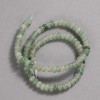 Natural Stone Jade Beads on a Thread, Smooth Rondelle, Diameter 6x4mm +/-, Length 39cm +