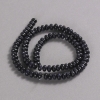 Natural Stone Beads on a Thread Aventurine Blue Sand Cairo Night Smooth Rondelle, diameter 6x4mm + -, length 39cm +