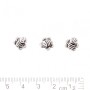 "Crazy Bee" Bead Finding 8x9mm, Hole Diameter 1.5mm, Silver Metal Color, 20g Pack +/-31pcs