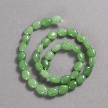 Beads on a String Natural Stone Chrysoprase Smooth Oval, Diameter 10x8mm +/-, Length 39cm+
