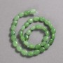 Beads on a String Natural Stone Chrysoprase Smooth Oval, Diameter 10x8mm +/-, Length 39cm+