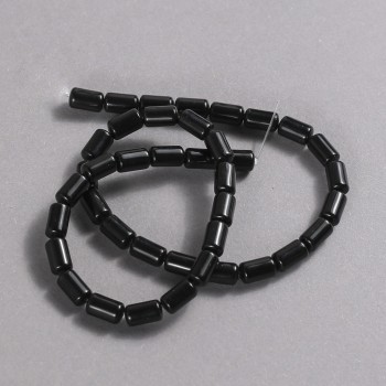 Agate (Pressed) Beads on a Strand, Smooth Cylinder, Diameter 10x6mm +/-, Length 41cm +