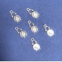 Findings Pendant "Alarm Clock" metal color "silver" pack. 20g +/-20pcs