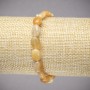Bracelet on Elastic Band, Natural Stone Yellow Agate Smooth Oval, diameter 10x8mm+/-, length 18cm+