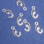 Finding Pendant Initial "S" Metal Color "Silver" 17x10mm Pack 20g +/-30pcs
