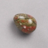 Souvenir Egg, Natural Stone Jasper, Heliotrope, Unakite, 35x25mm+