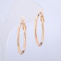 Xuping Hoop Earrings, 18K Gold Plated, Thickness 2mm +/-, Diameter 50mm +