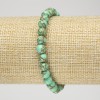 Stretch Bracelet with Imperial Green Jasper (Pressed), Smooth Round Beads, 6mm+ Diameter