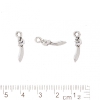 Findings Pendant Saber, metal color "silver" 19x4mm pack. 20g +/-53pcs
