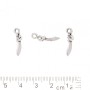 Findings Pendant Saber, metal color "silver" 19x4mm pack. 20g +/-53pcs