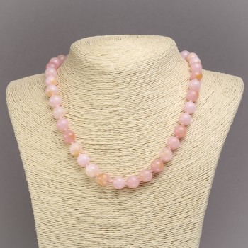 Dyed Quartz Necklace, Smooth Round Beads, Diameter 10mm+/-, Length 45cm+