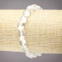 Elastic Bracelet with Natural Rock Crystal Stone, Tumbled, Diameter 8x10(+-)mm+