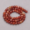 Orange Agate Beads on a Strand, Faceted Round, Diameter 6mm +/-, Length 36cm +