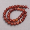 Orange Agate Beads on a Strand, Faceted Round, Diameter 10mm +/-, Length 38cm +