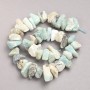 Amazonite Raw Stone Beads on a Strand, Tumbled, Diameter 10x20mm+-, Length 42cm+