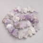 Raw Stone Amethyst Beads on Thread, Tumbled, Diameter 12x20mm +/-, Length 42cm +