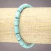 Turquoise Smooth Cylinder Bracelet on Elastic Band, diameter 10x6mm+