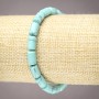 Turquoise Smooth Cylinder Bracelet on Elastic Band, diameter 10x6mm+