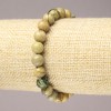 Stretch Bracelet with Natural Yellow Jasper Stone, Smooth Round Beads, 8mm+ Diameter