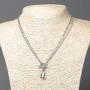 Xuping Rhodium Chain with Pendant (Clasp), Thickness 3 and 1.8mm +/-, Length 44cm +