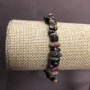 Rhodonite Chip Bracelet, 7mm± Stones, 18 cm on Elastic
