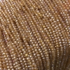 Czech Crystal Beads on Thread Orange-Peach Transparent with Benzene Shine, Faceted Rondelle, Ø 3x2.5 mm + -, Length 36 cm +