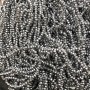 Beads Czech Crystal on thread with light gray coating, faceted rondelle, diameter 3x2.5mm + -, length 36cm +