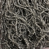 Gray Czech Crystal Beads on Fishing Line, gray transparent, faceted rondelle, diameter 3x2.5 mm + -, length 36 cm +