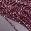 Czech Crystal Beads on Thread Burgundy Matte with Gasoline Iridescence, Faceted Rondelle, 3x2.5 mm + -, Length 36-38 cm +
