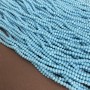 Blue Matte Beads Czech Crystal on Threaded Wire, blue matte faceted rondelle, diameter 3.5×3 mm + -, length 36-38 cm +