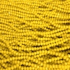 Yellow Matte Czech Crystal Beads on Threaded Wire, Briolette Rondelle 3.5x3mm, length 36-38cm