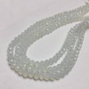 Milk-White Czech Crystal Beads on a Thread, milky transparent faceted rondelle, diameter 6x4.5mm + -, length 38-40cm +