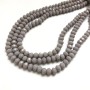 Beads Czech Crystal faceted matte rondelle on thread, diameter 6x4.5 mm + -, length 38-40 cm +