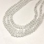 Beads Czech Crystal on Thread White Transparent Faceted Rondelle, 6x4.5 mm +-, length 38-40 cm +