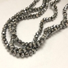 Czech Crystal Beads on Thread with Faceted Diamond Bead, 6x4.5mm, length 38-40cm