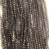 Czech Crystal Beads on Thread, dark purple faceted rondelle, 3x3.5mm + -, length 32cm +