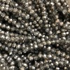 Czech Crystal Beads on Thread Gray with Plating, Faceted Rondelle, 6x4.5 mm +-, length 38-40 cm +