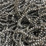 Czech Crystal Beads on Thread with Light Gray Coating, Faceted Rondelle, 3.5x3mm +-, Length 36-38cm +