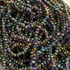 Beads Czech Crystal on Thread Faceted Rondelle Burnished, 3.5×3 mm ±, length 33 cm ±